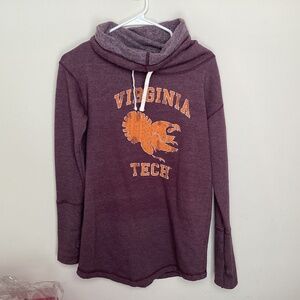 Virginia Tech Cowl Neck Retro Brand Sweatshirt Women Size Small